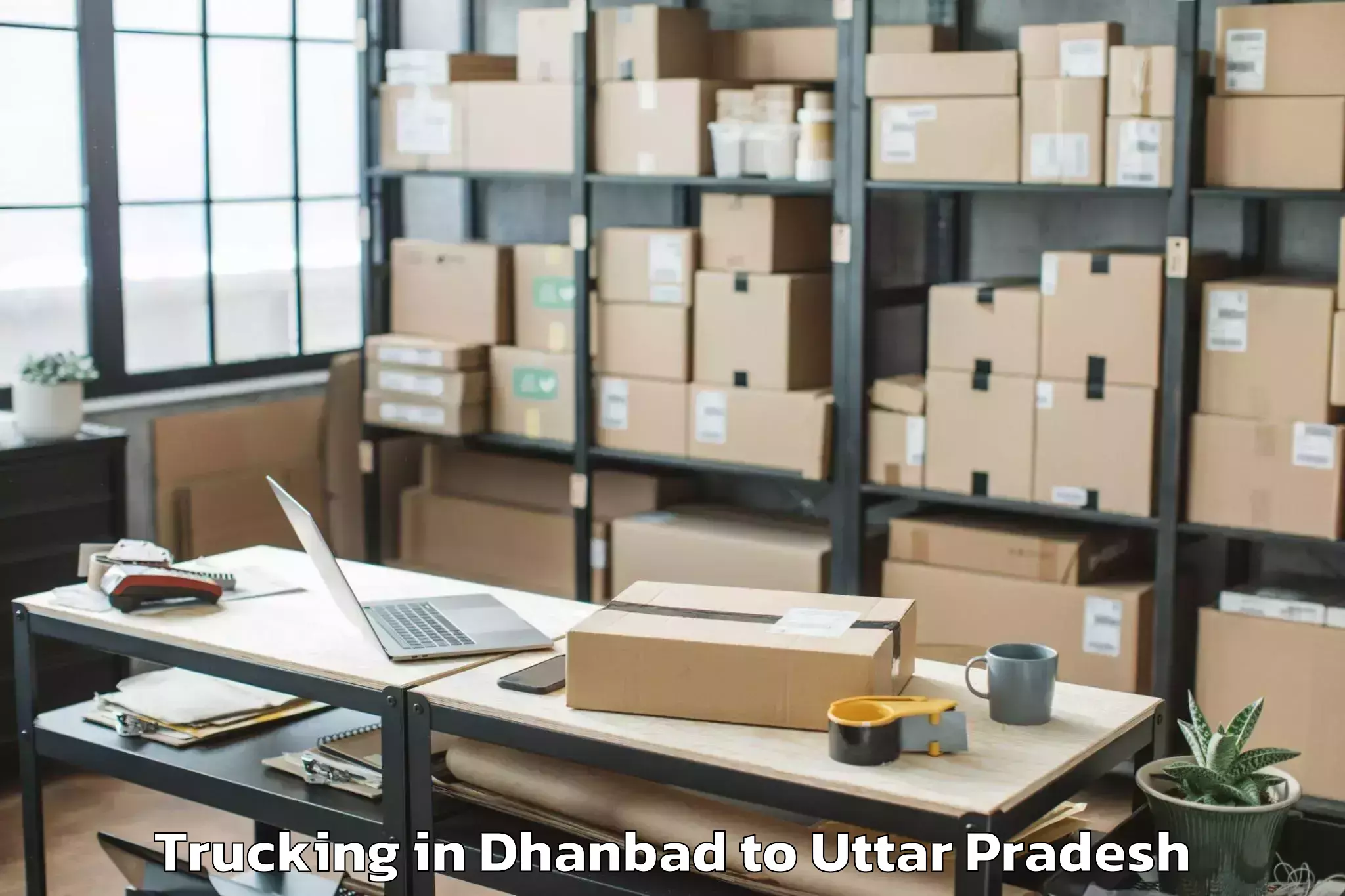 Leading Dhanbad to Bangarmau Trucking Provider